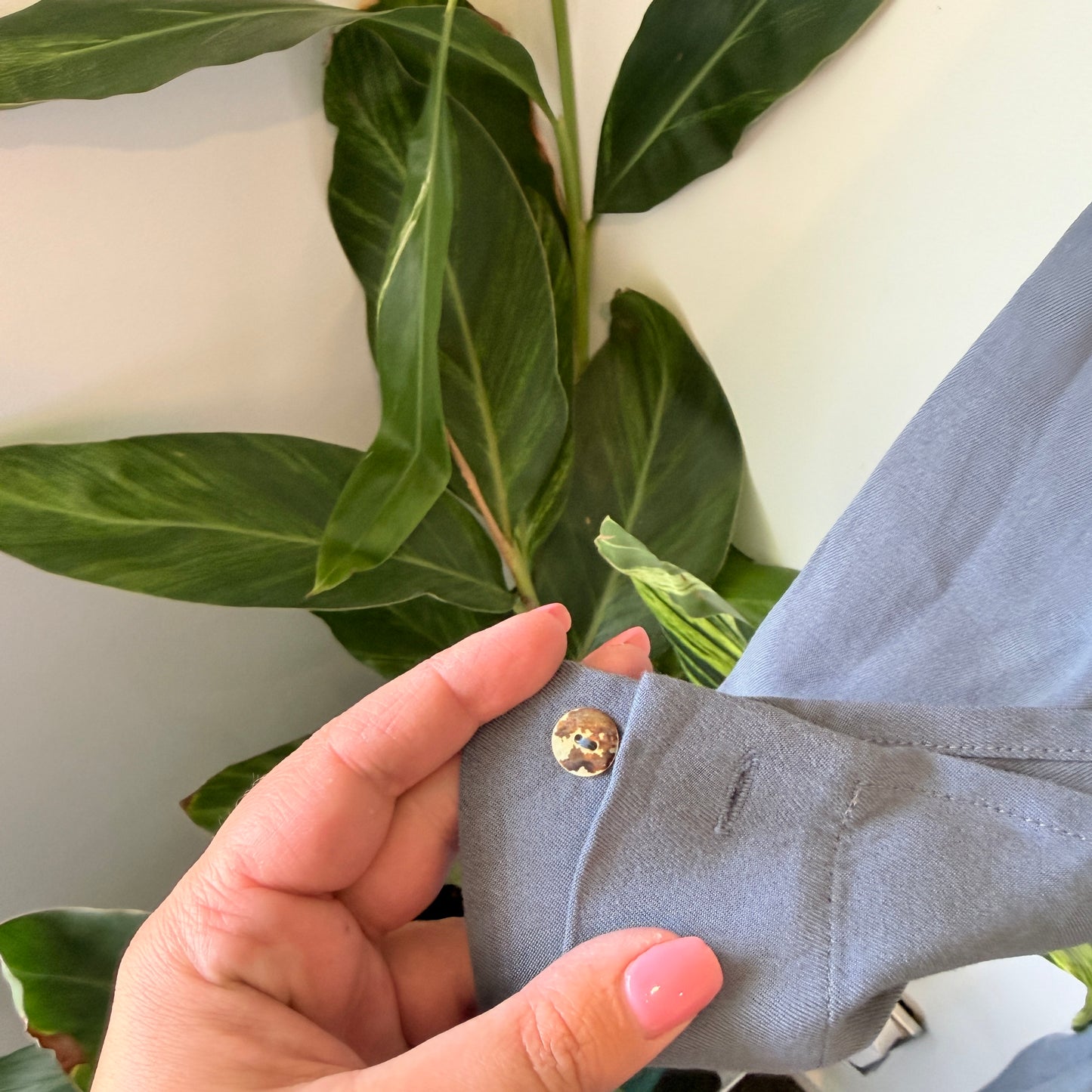 Ioanna Kourbela Basics Button Front Tie Waist Jumpsuit - Size L