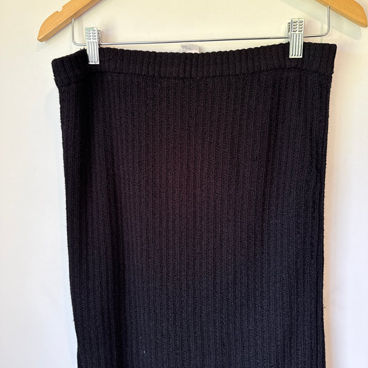 Anko Ribbed Knit Midi Skirt Black - Size 14