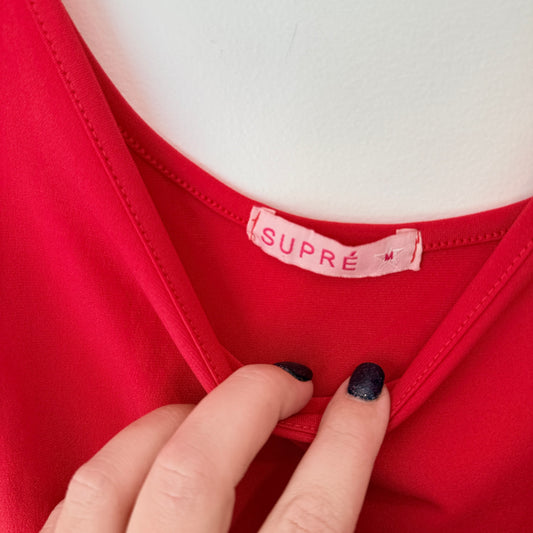 Supre Size M Sleeveless Red Dress