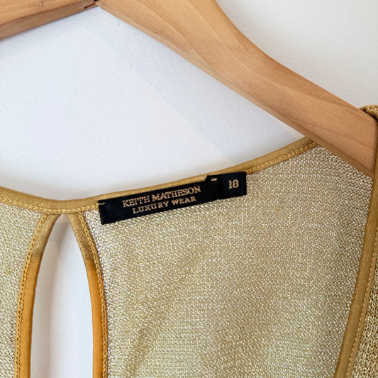 Keith Matheson (NZ Made) Size 10 Metallic Mesh Top