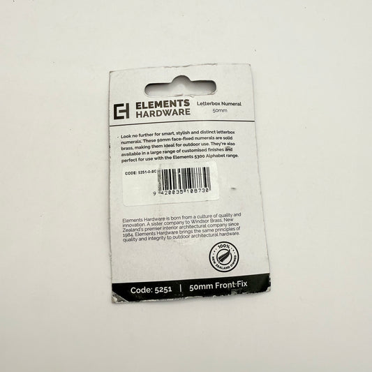 Elements Hardware Solid Brass Front-Fix Letterbox