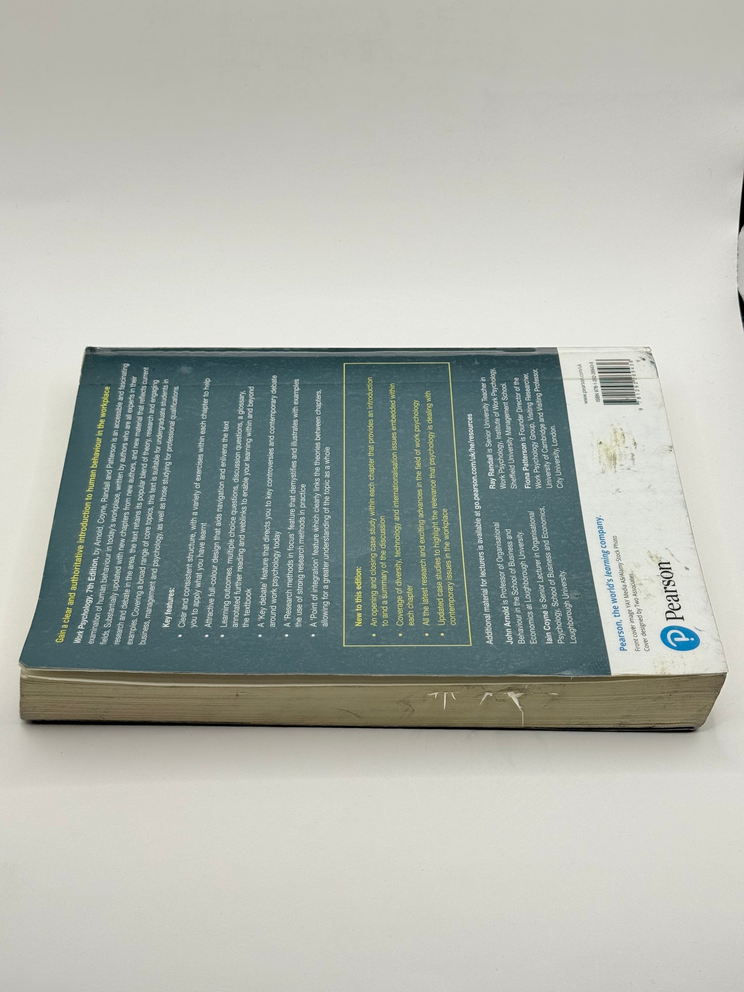 Work psychology: understanding human behaviour in the workplace (7th edition) by john arnold iain coyne ray randall