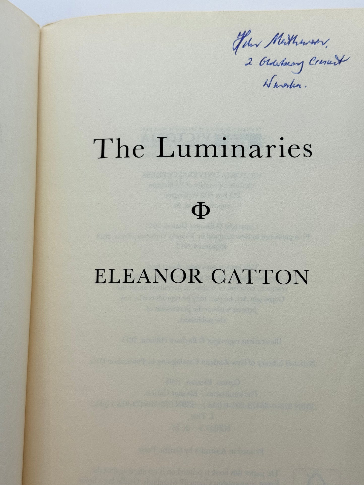 The luminaries by eleanor catton - print books condition: used printed media