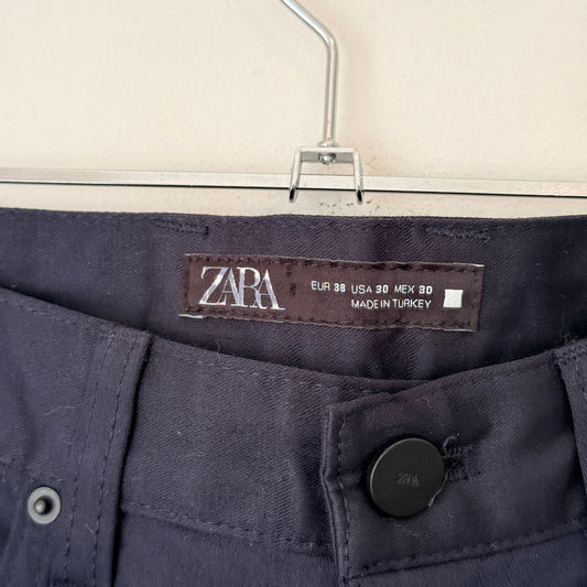 Zara Size 38 EUR / 30 US Black Skinny Fit Pants