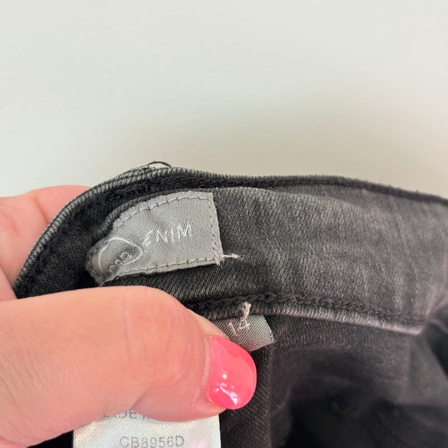 C & B Denim Size 14 Black Ripped Skinny Jeans