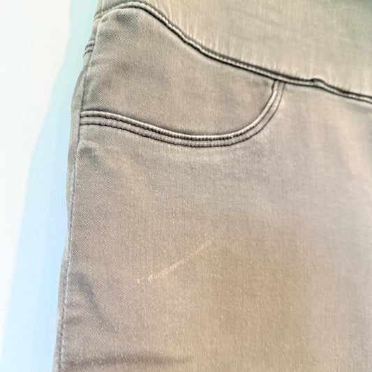 Jeanswest Size 14 Beluga Green Elasticated Cotton Blend Pants