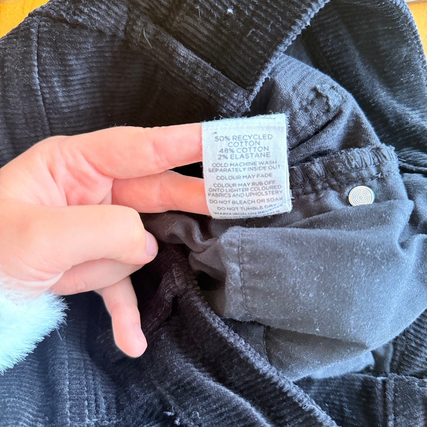 Glassons Size 8 Black Corduroy Trousers