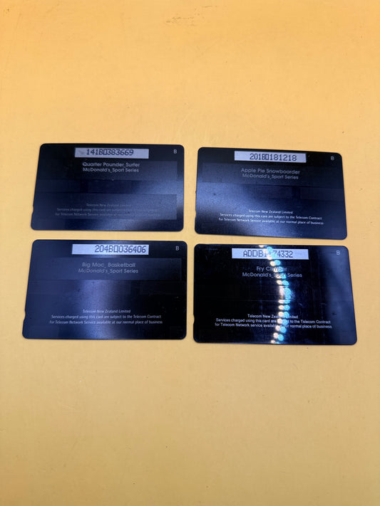 McDonald’s Telecom Sport Series Phonecards Set of 4