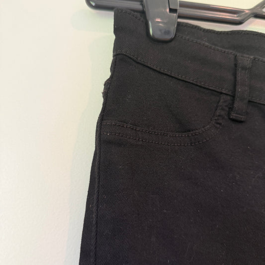 Calzedonia Size S Black High-Rise Skinny Jeans with Raw Frayed Hem