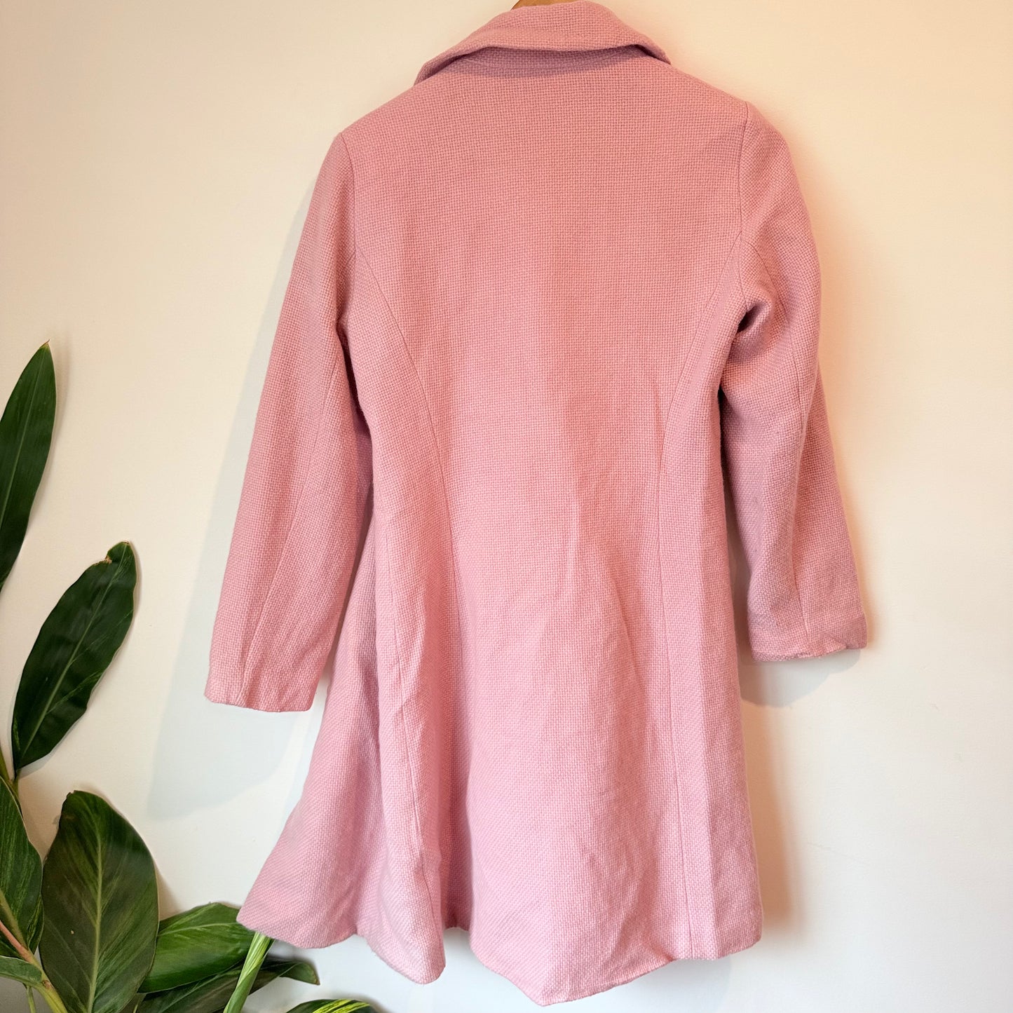 Jacqui E Size XS Pink Wool Coat