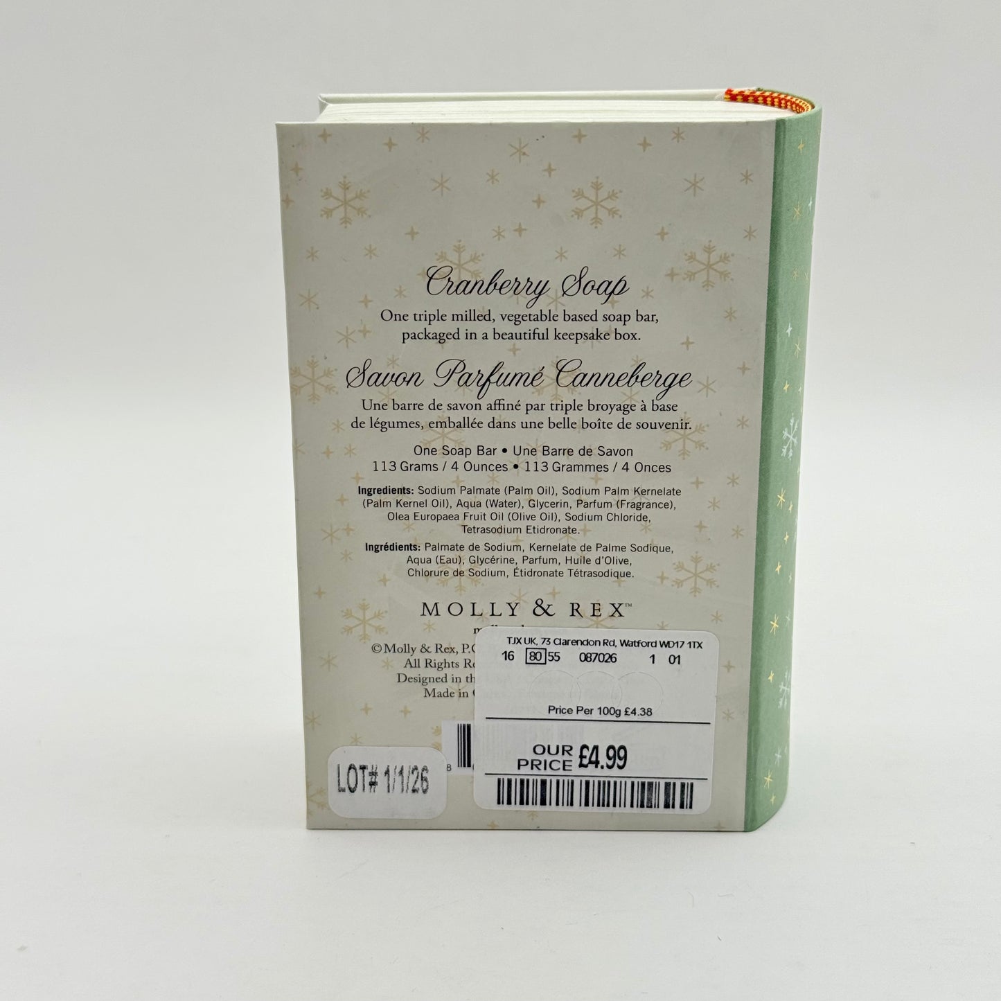 Molly & Rex Cranberry Soap, 113 g (4 oz.)