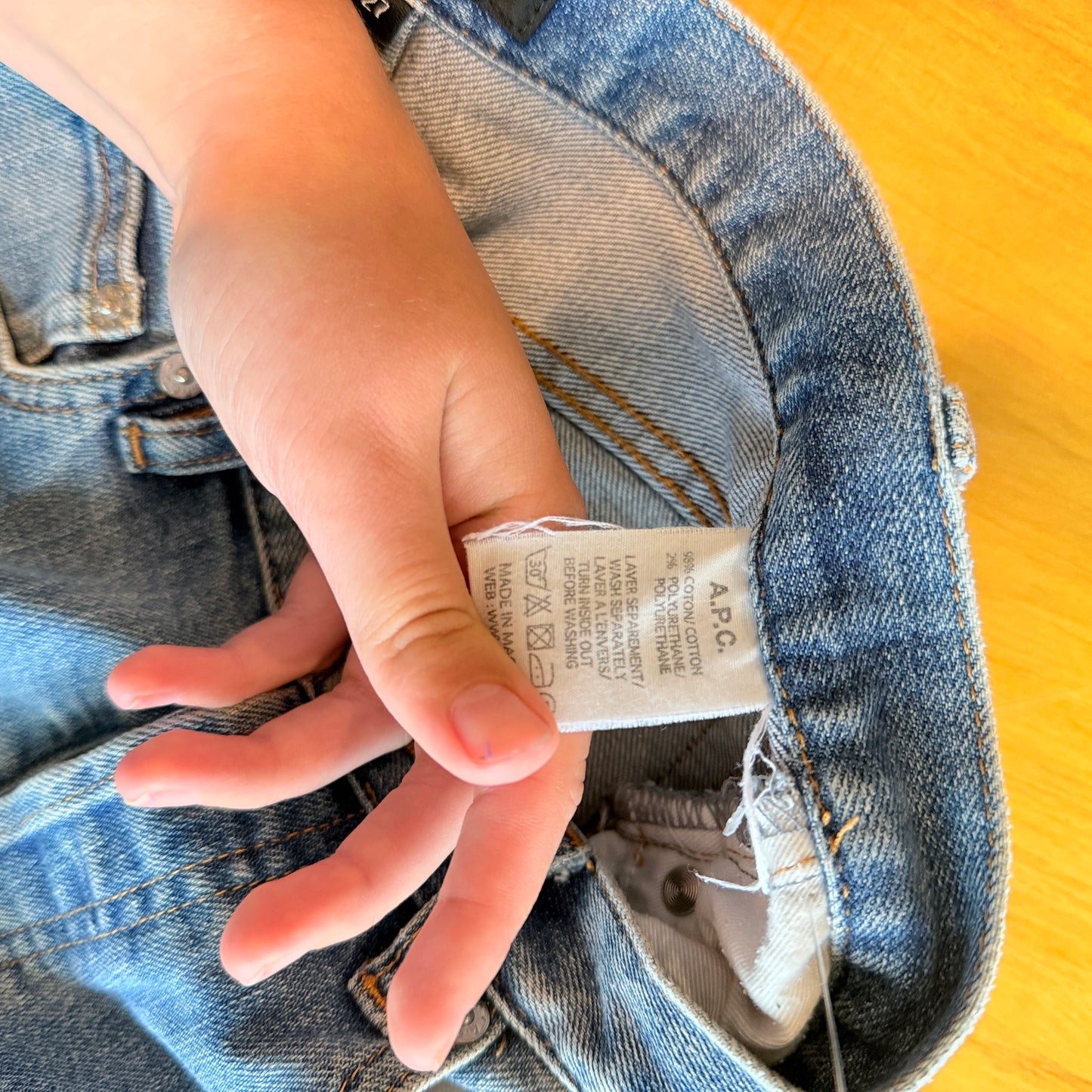 A.P.C Size 27 High-Waisted Straight-Leg Blue Jeans