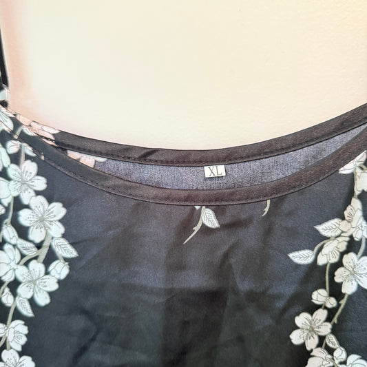 Brand Unknown Size XL Black Satin Slip Dress