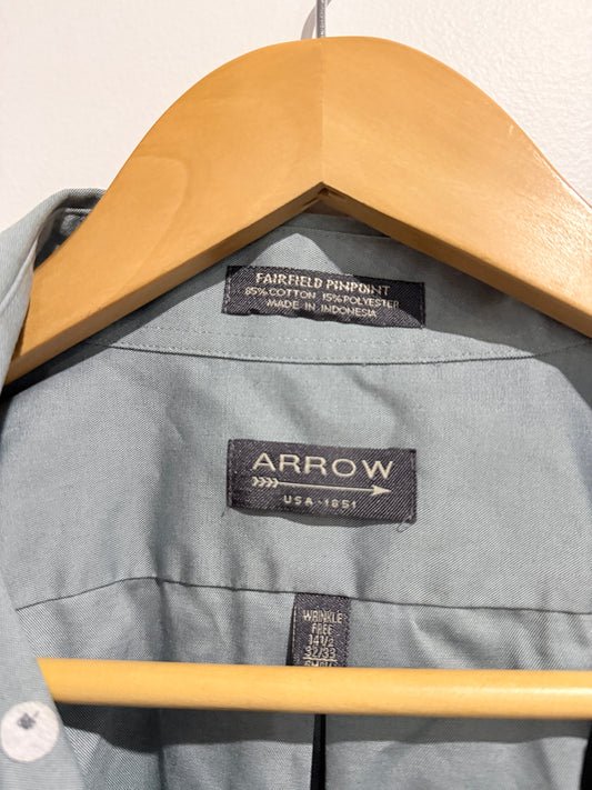 Arrow Button Up Shirt Sage Green - S