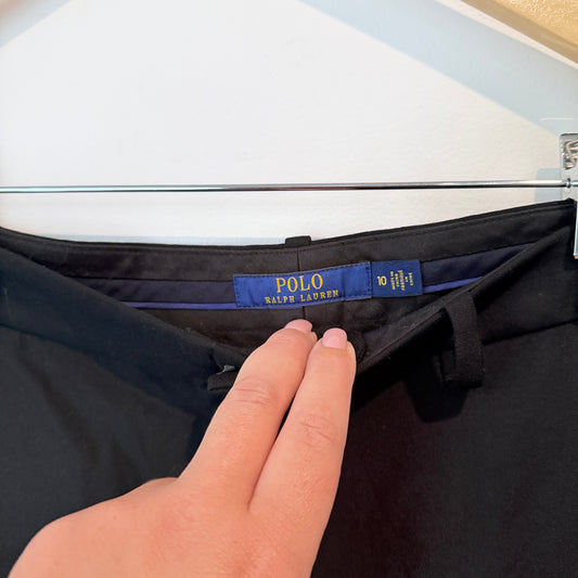 Ralph Lauren Polo Size 10 Black Wool Pants