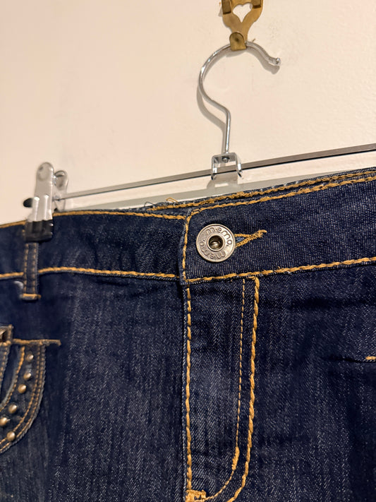 Memo Jeans Studded Denim Skirt Dark Wash - 14