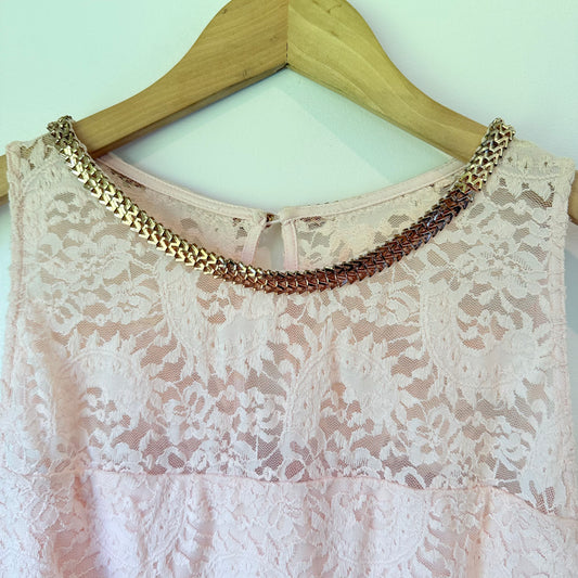Jessica Simpson Size 12 Light Pink Lace Dress