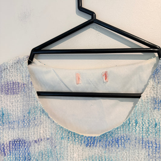 Millers U/Arm to U/Arm 51cm Blue and White Tie-Dye Top