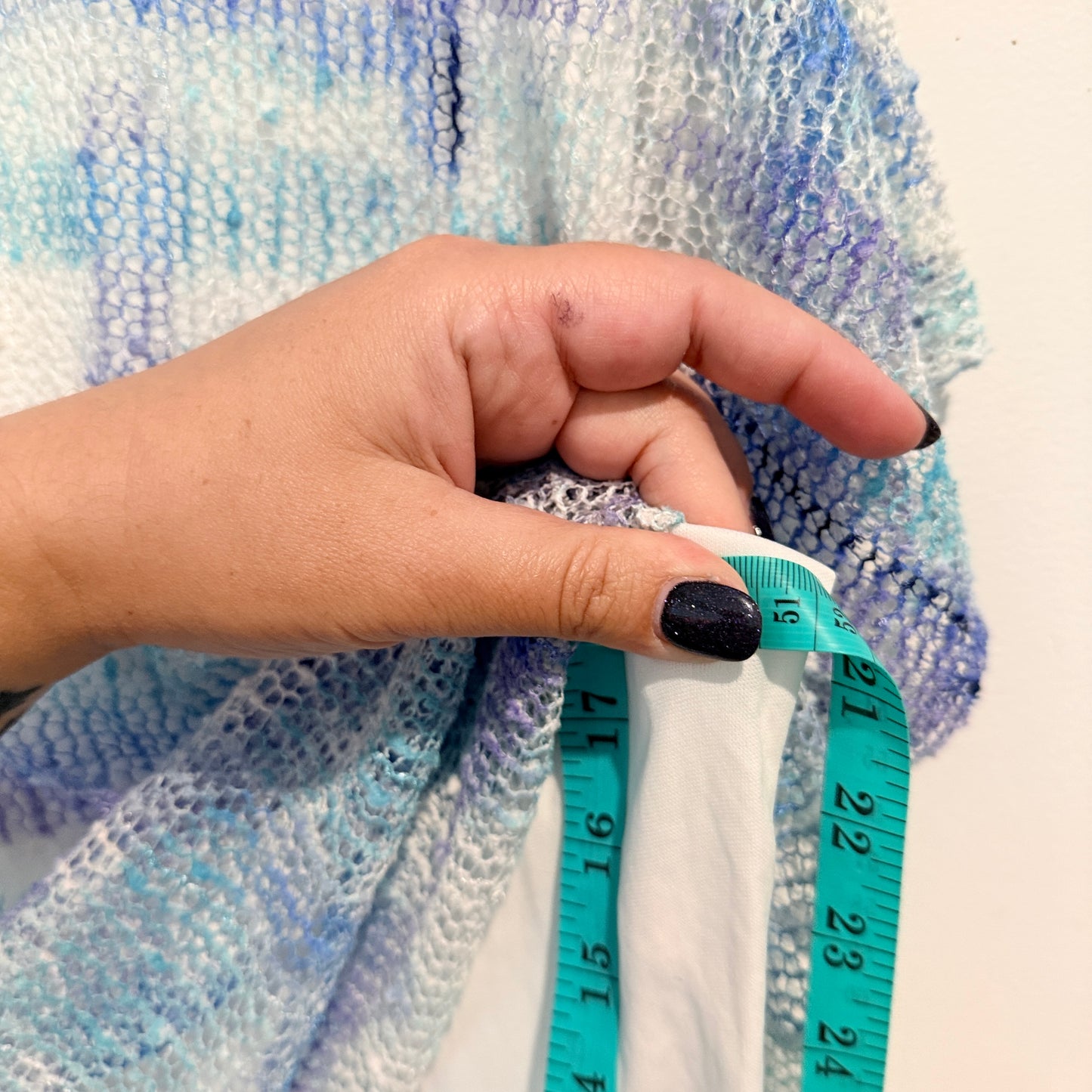 Millers U/Arm to U/Arm 51cm Blue and White Tie-Dye Top