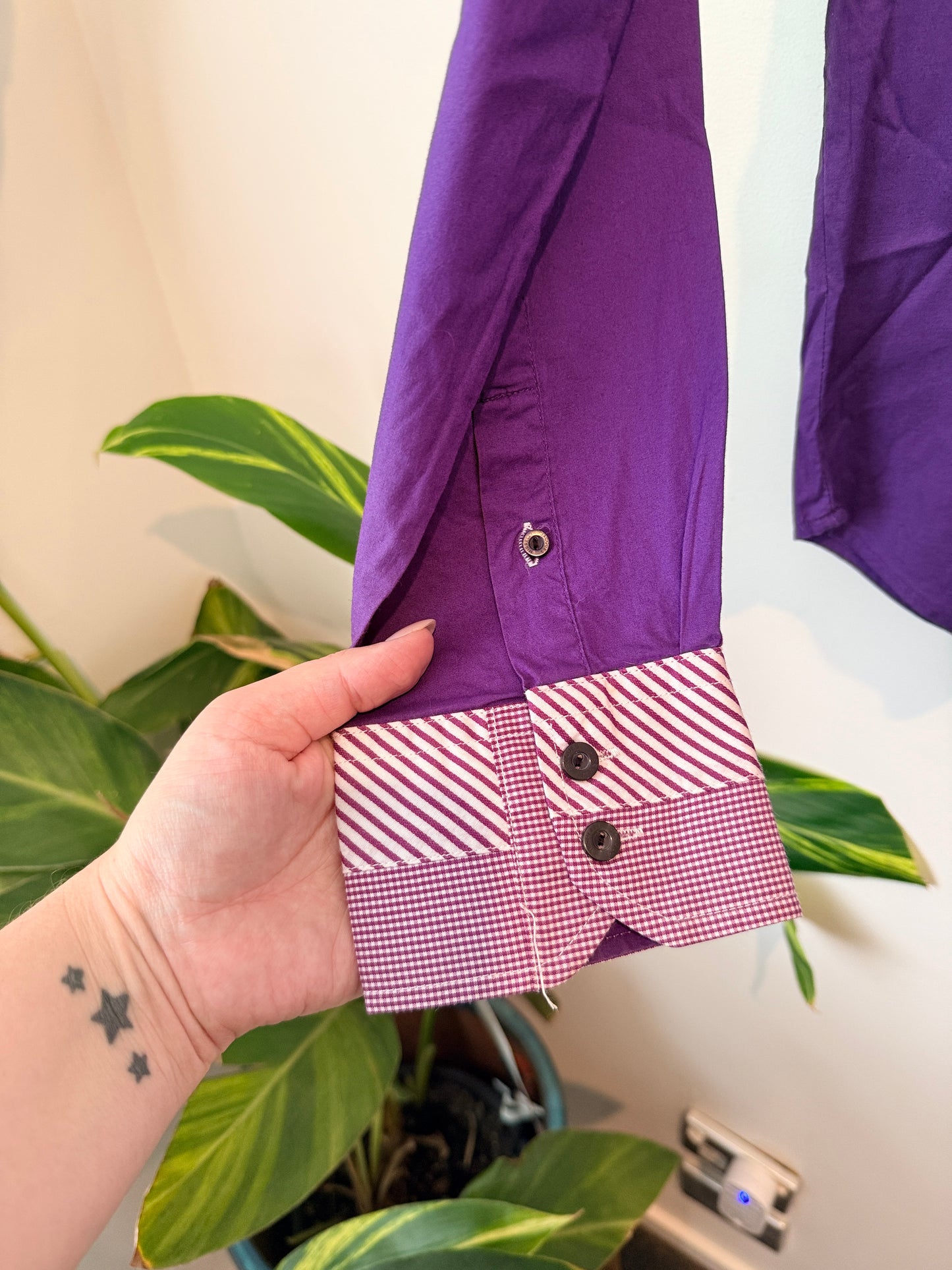 Jacques Mirrelli Size L Purple Dress Shirt