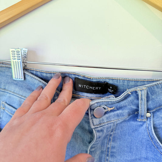 Witchery Size 9 High-Rise Straight-Leg Jeans