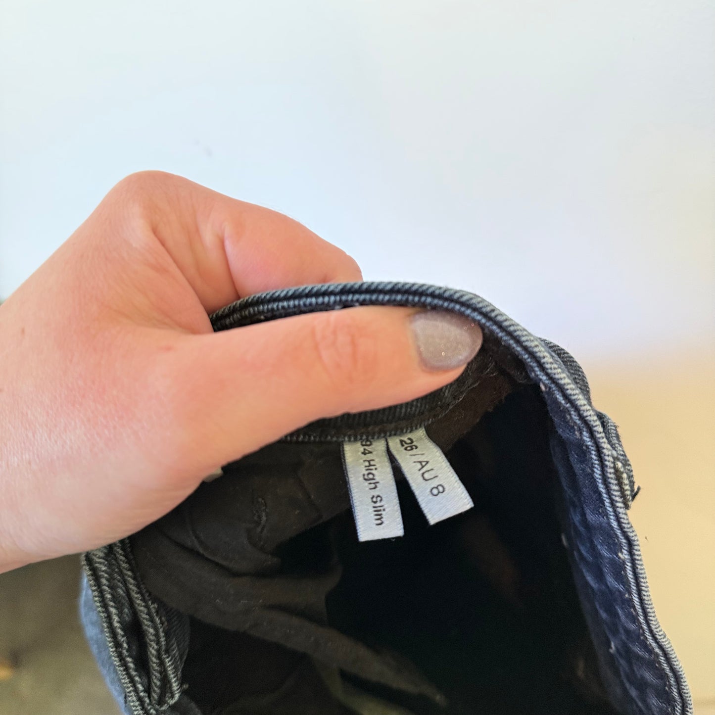 Abrand Jeans Size 26 Blue Denim Jeans with Fray Hem