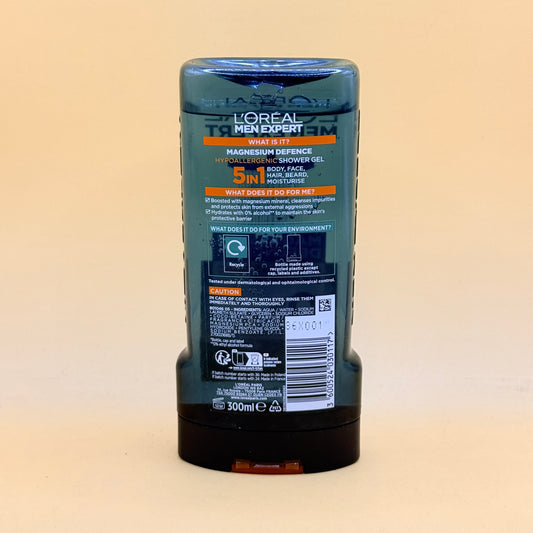 L'Oreal Men Expert Magnesium Defence Hypoallergenic Shower Gel 300mL