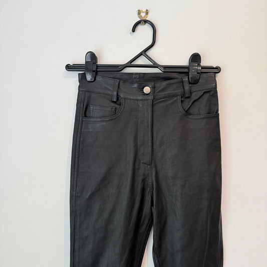 Unbranded Black Faux Leather Skinny Pants - Size S / 64cm Waist