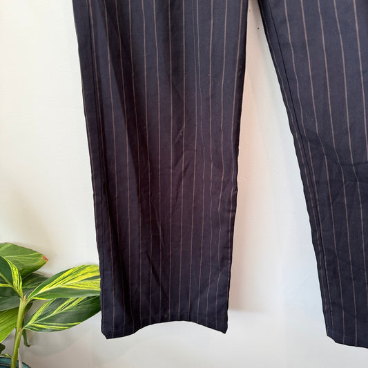 Dotti Pants - Black Pinstripe Wide Leg - Size 6