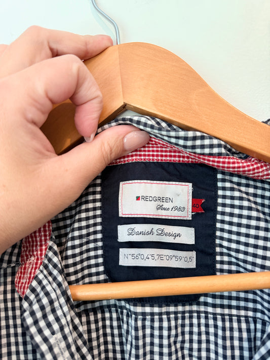 Redgreen Size 40 Gingham Button-Up Shirt