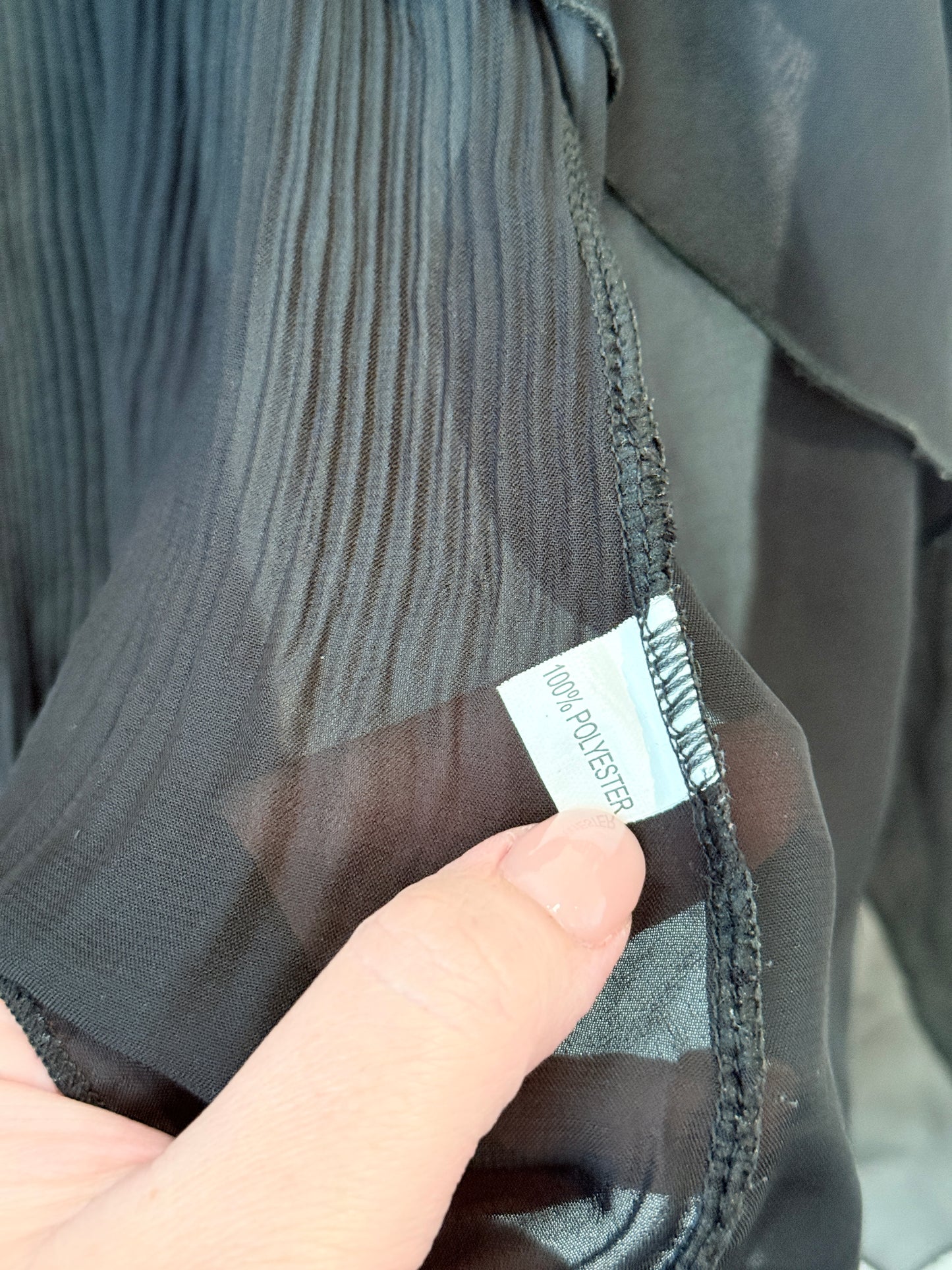 Esther Size L/XL Sheer Drape Front Cardi