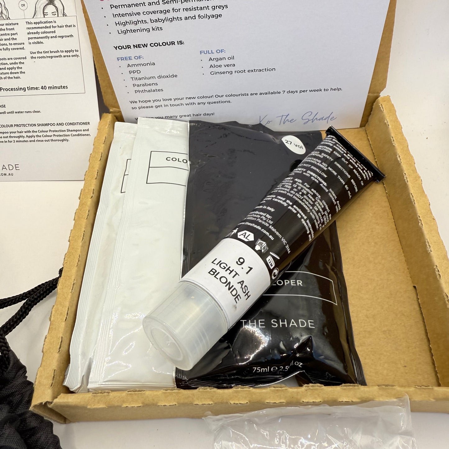 The shade custom hair colour kit 9.1 light blonde ash - hair color health and wellness