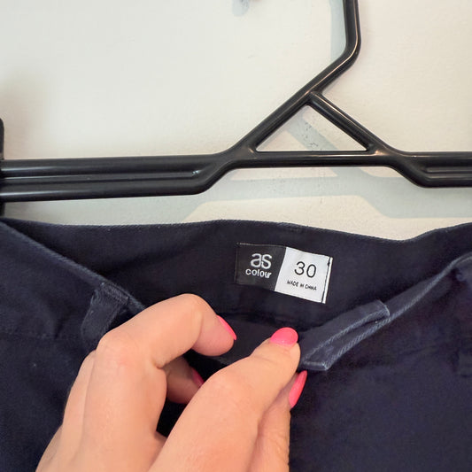 AS COLOUR Pants Navy Blue Chino - Size 30