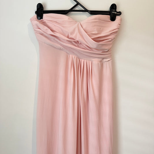 Light Pink Strapless Maxi Dress - U/Arm 39cm