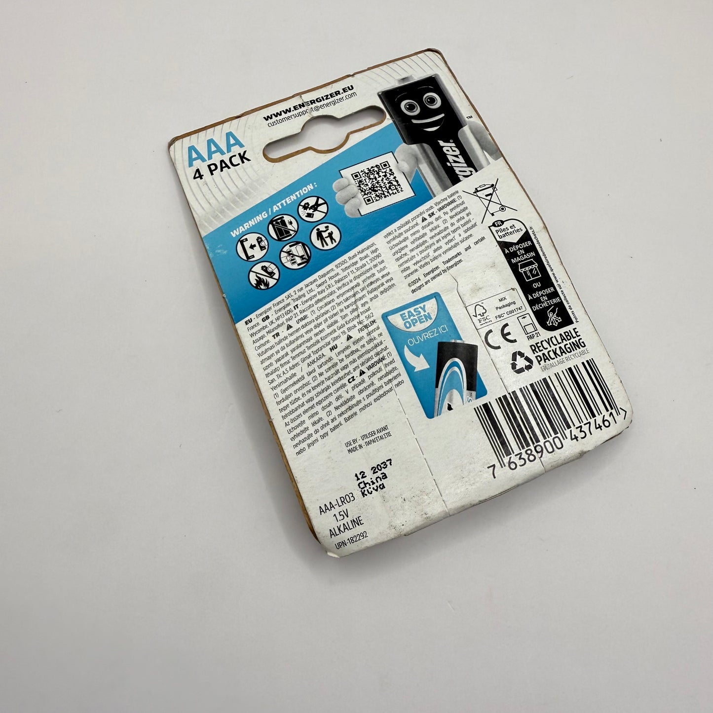 Energizer max plus - aaa x 4 - general purpose batteries original photo - what’s new stationery