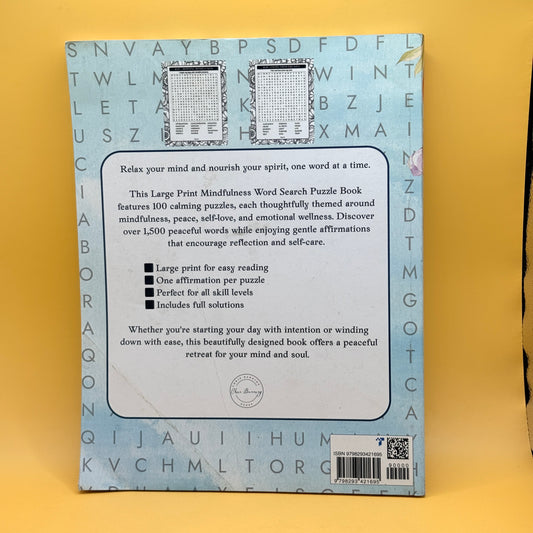Mindfulness Word Search Puzzle Book (Large Print) by Chris Banning