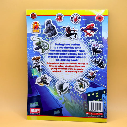 Marvel Spider-Man Puffy Sticker Colouring Book