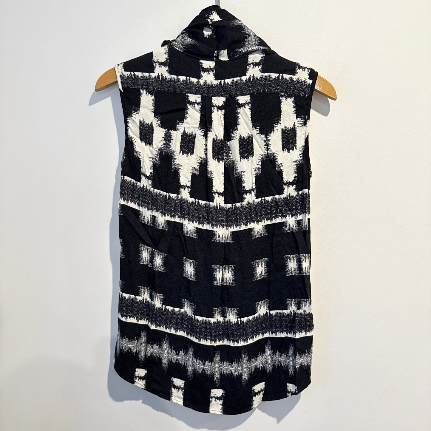 Trenery Sleeveless Blouse Top Black White - XXS