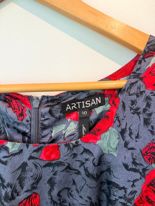 Artisan Size 10 Short-Sleeved Mini Dress
