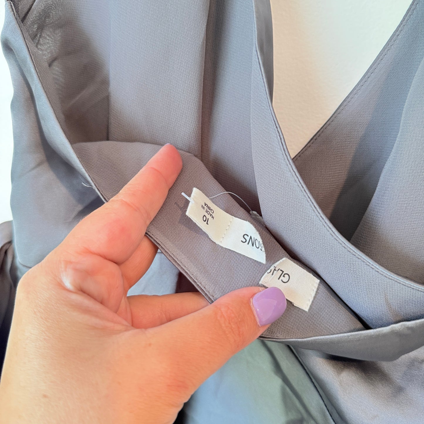 Glassons Grey Halter Wrap Dress Size 10