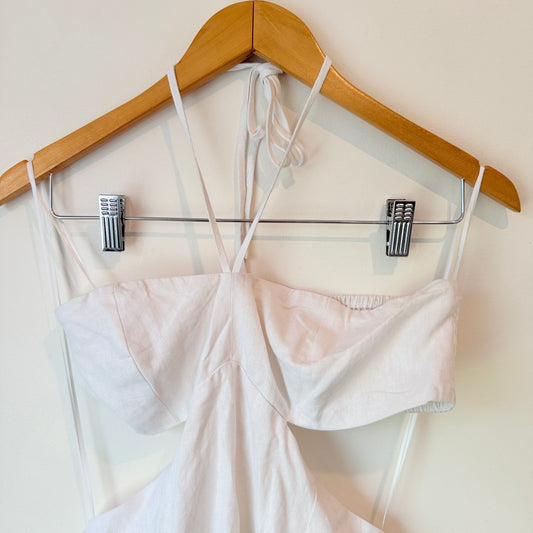 Glassons White Halter Cut-Out Dress Size 10