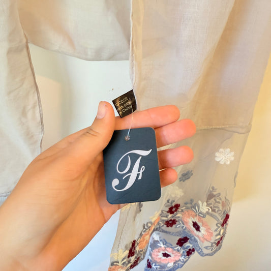 FASHION SCARF Floral Embroidered Shawl - One Size