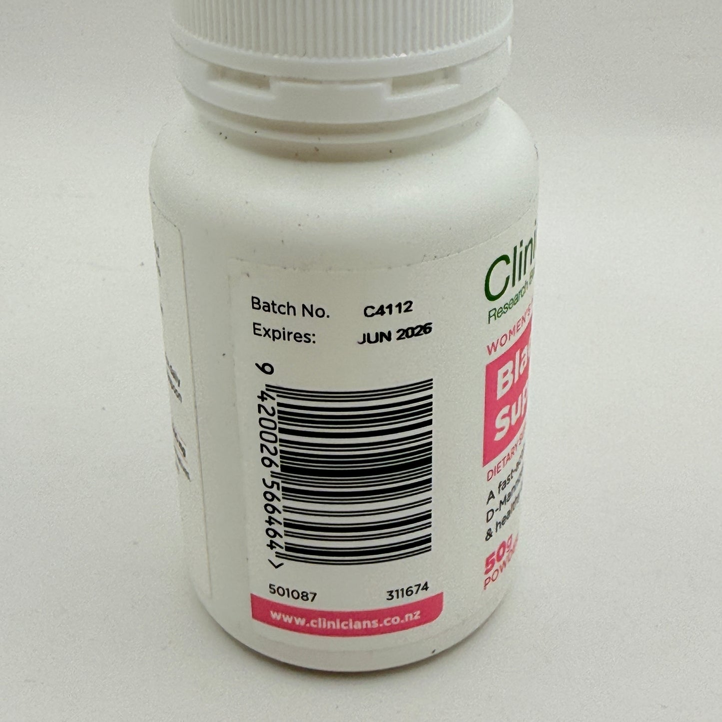 Clinicians Bladder Support Powder 50g