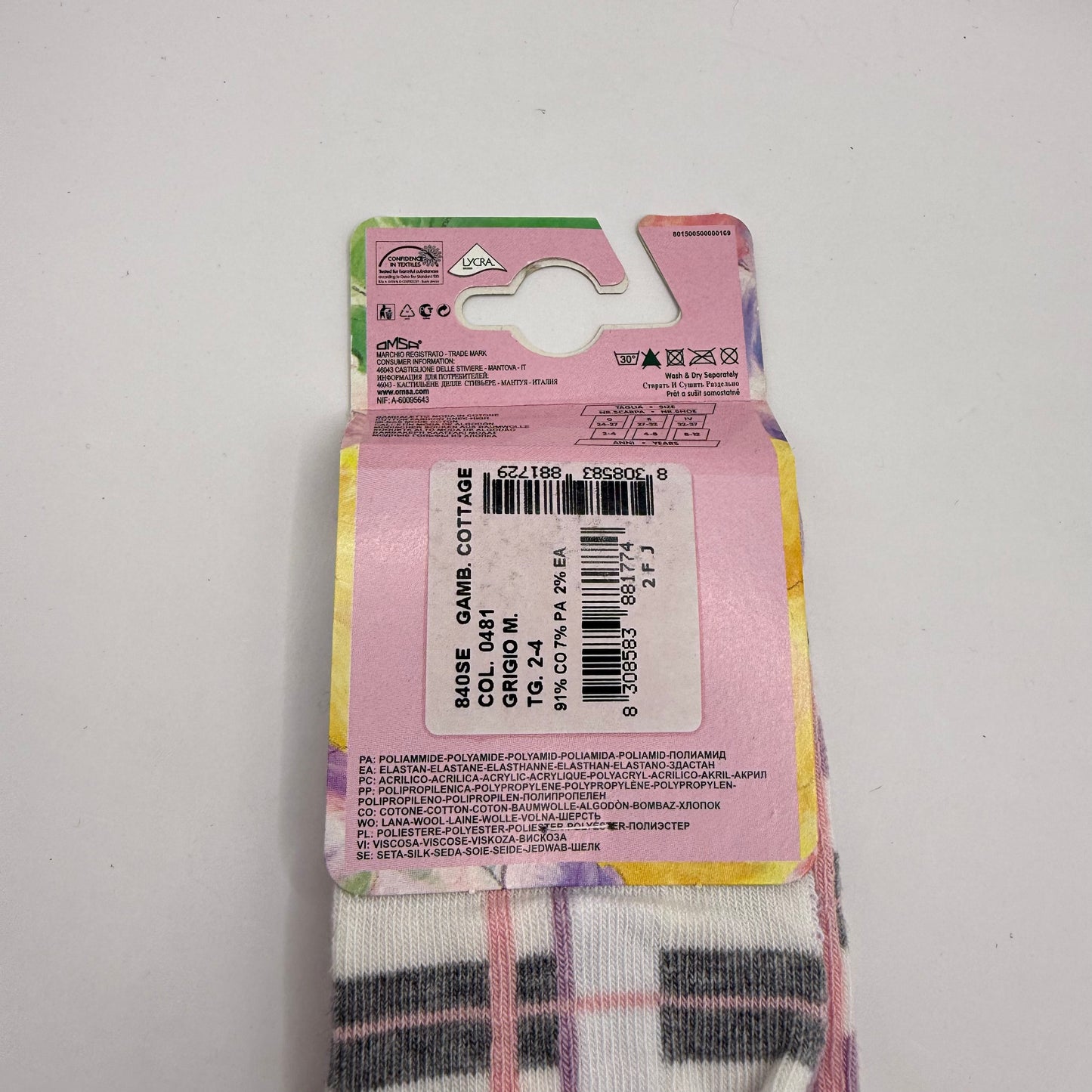 OMSA Fantacotton Gambaletto Moda Girl's Cotton Socks