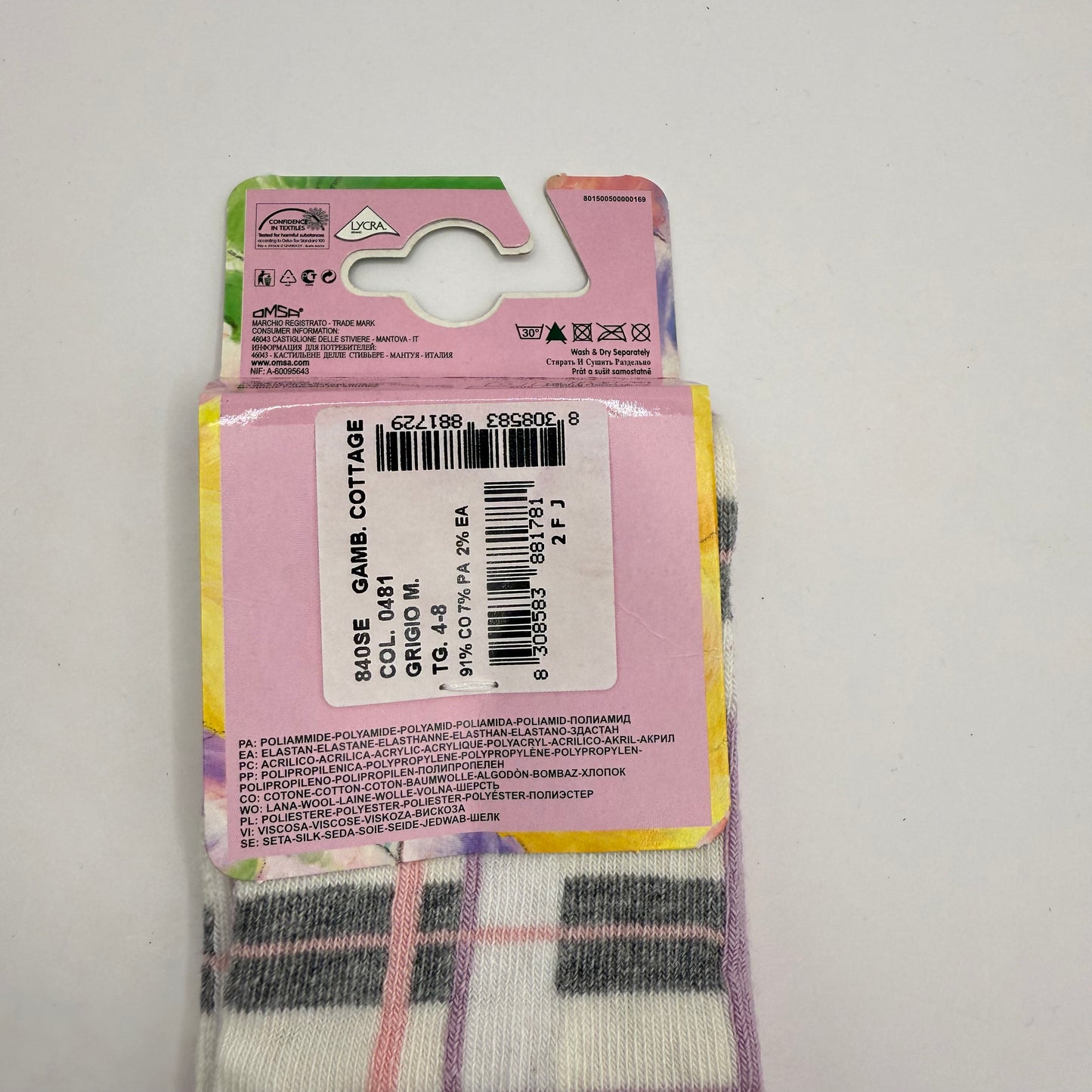 OMSA Fantacotton Gambaletto Moda Girl's Cotton Socks