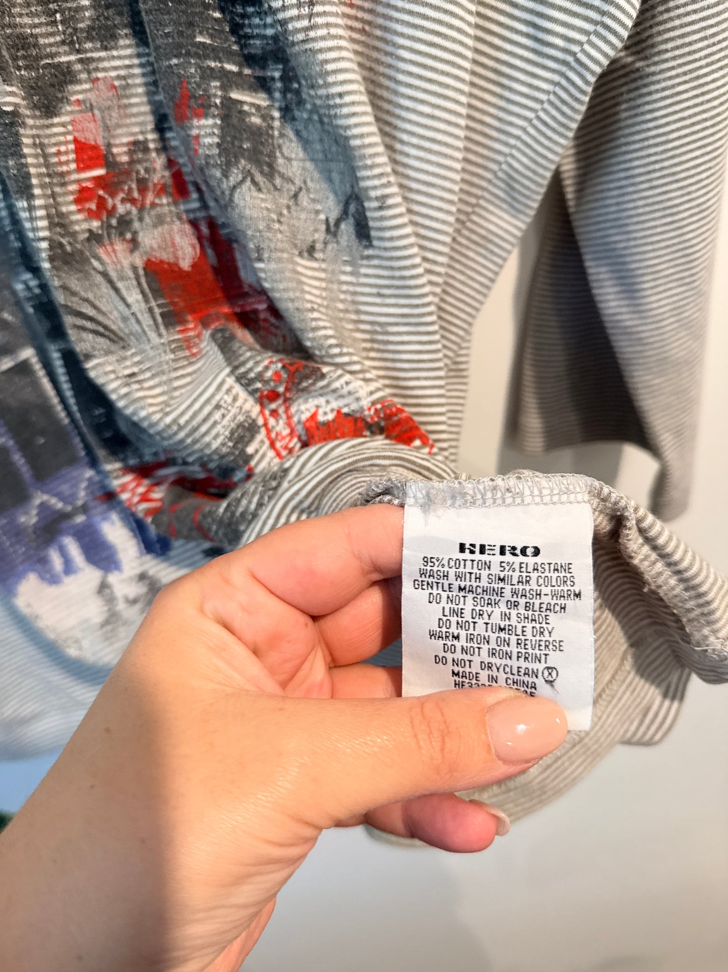 Hero Size XL 3/4-Sleeve Graphic Tee