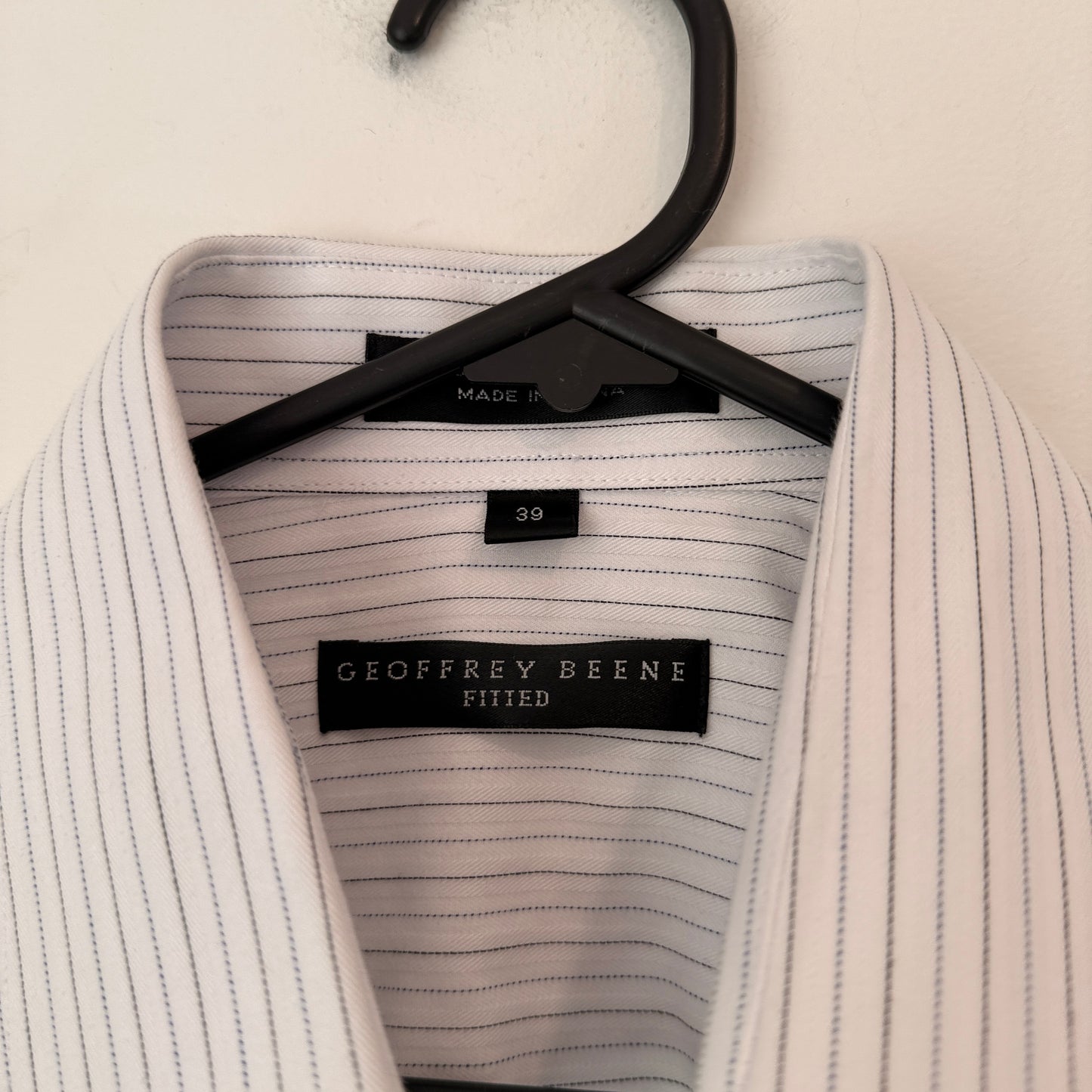 Geoffrey Beene Fitted Short Sleeve Shirt Size 39