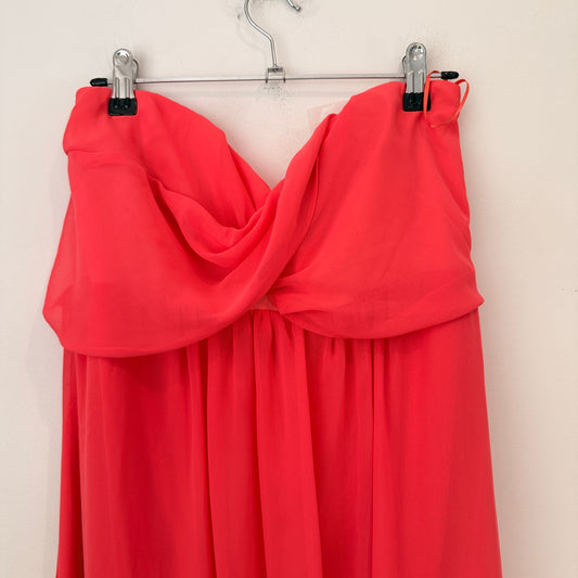 ASOS Maternity Coral Strapless Maxi Dress Size 12