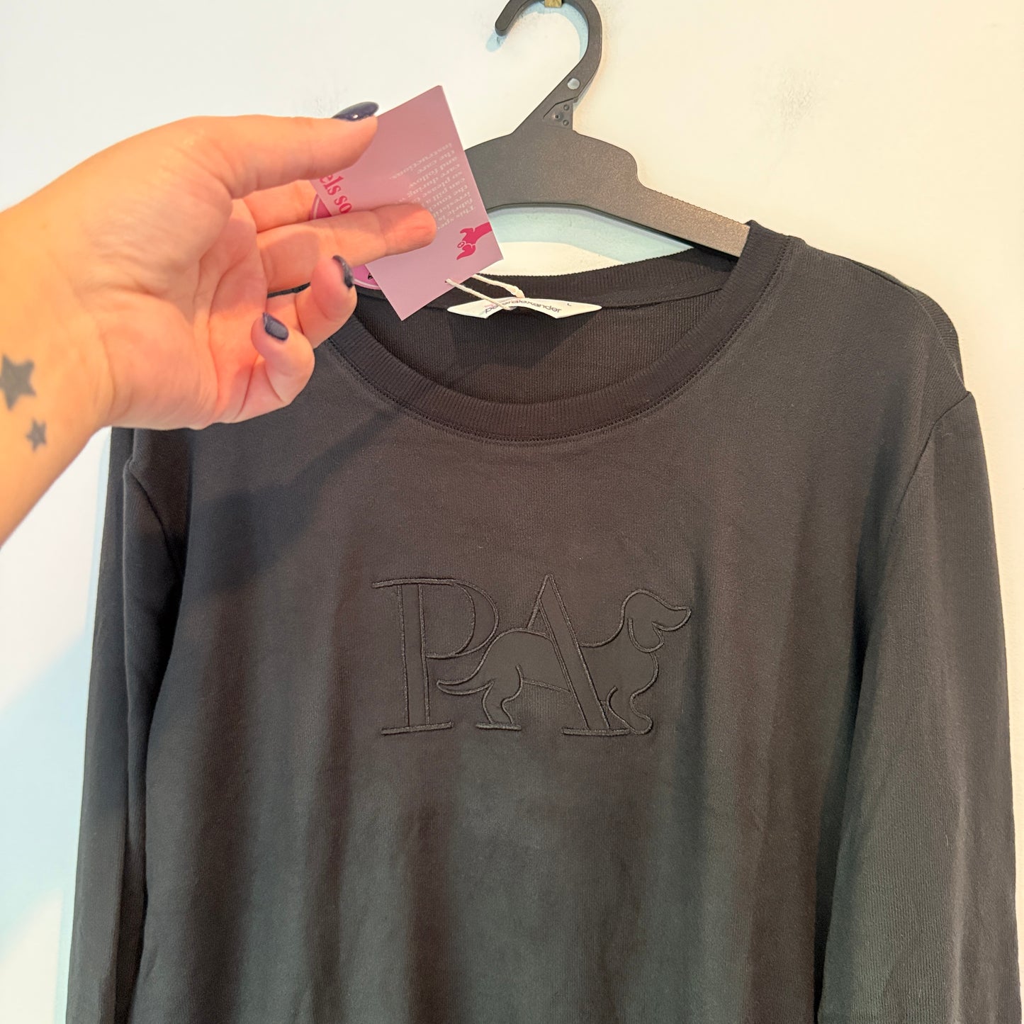 Peter Alexander Black Logo Sweatshirt Size L