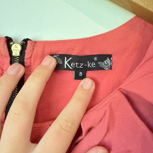 KETZ-KE Dusky Pink Dress - Size 8